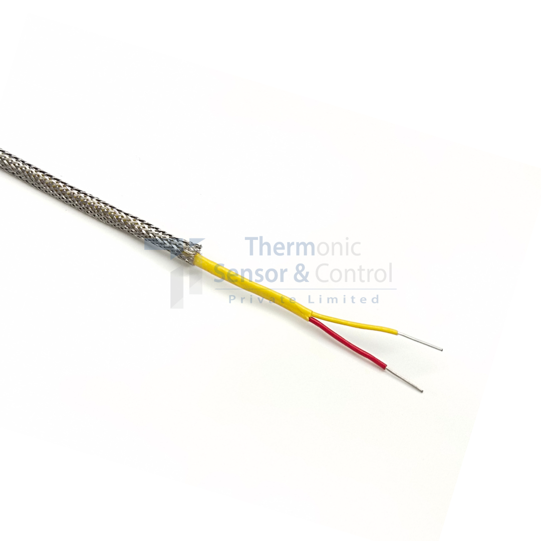 "Teflon/Teflon/SS Braided Thermocouple Wire - High-Temperature and Durable Temperature Sensing Solution"