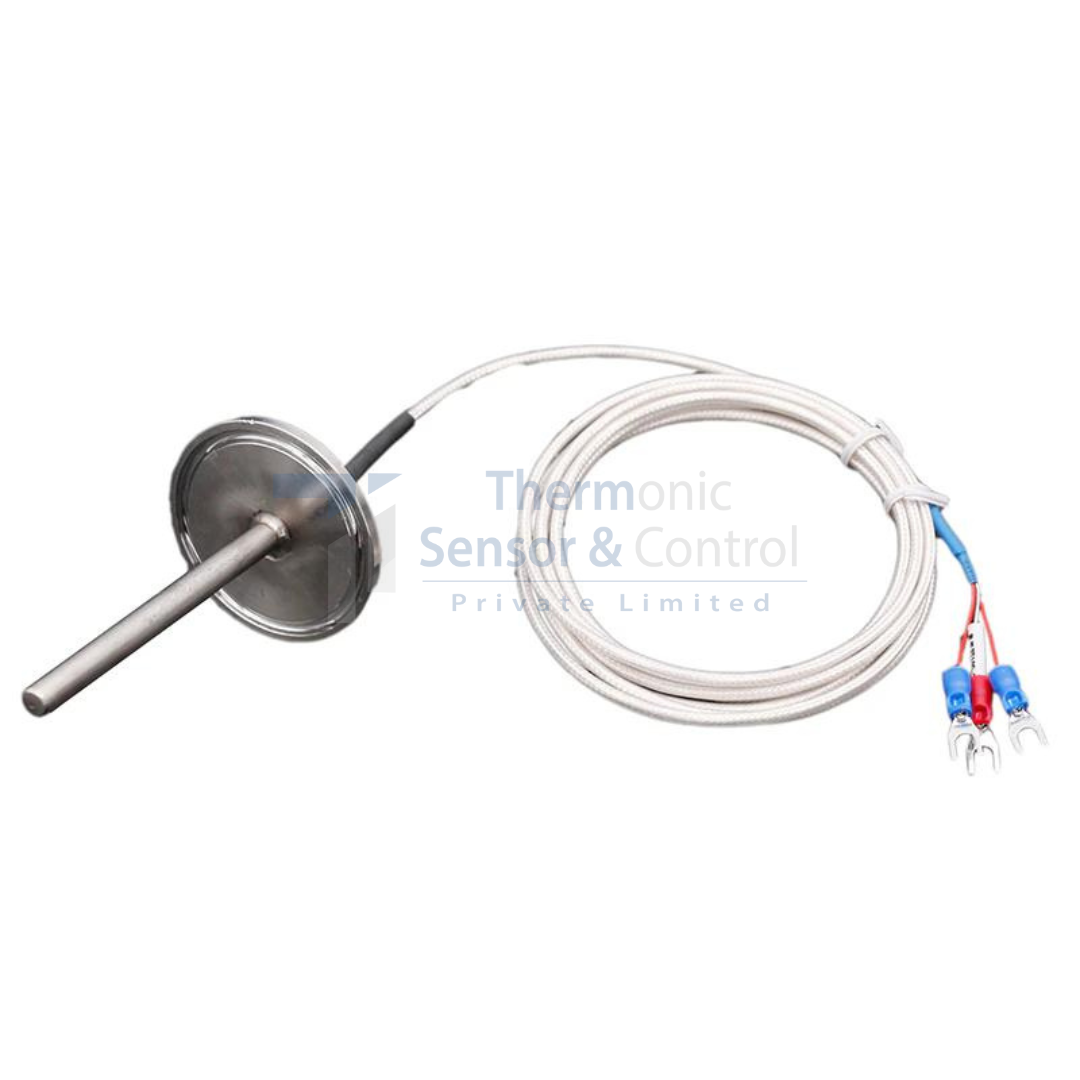 Waterproof Tri Clover RTD PT100 Temperature Sensors with Teflon Cable