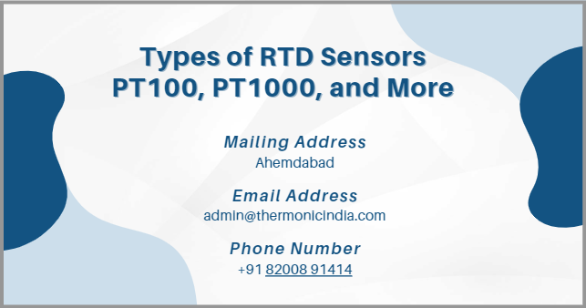 "High-Quality RTD Sensors: Explore PT100/ PT1000 and More"