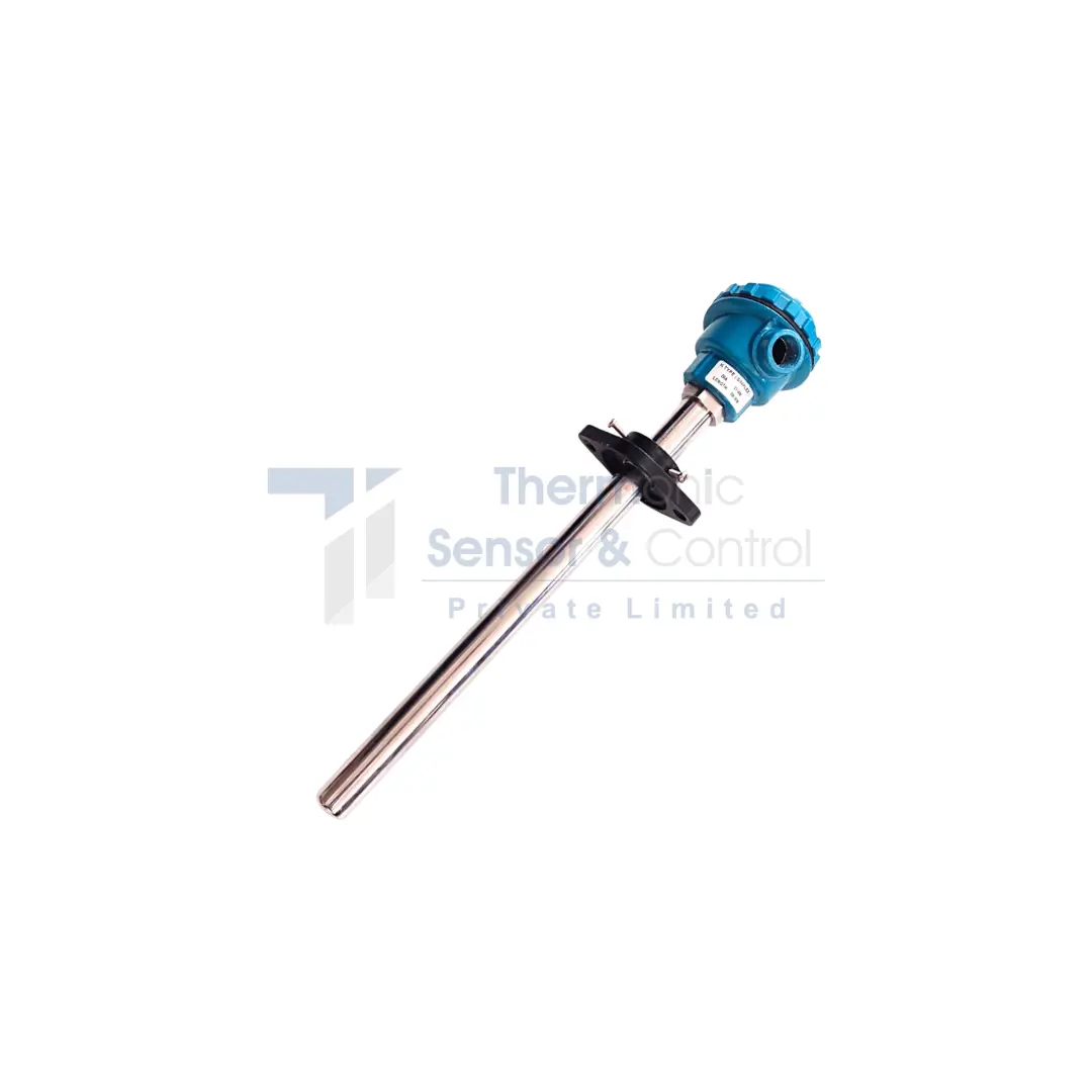 High Temperature Thermocouple with Adjustable Oval Flange
